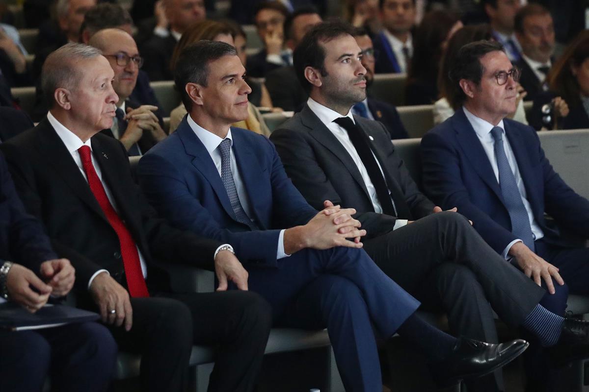 13/06/2024. Encuentro empresarial España - Turquía. El presidente del Gobierno, Pedro Sánchez, junto al presidente de la República de Turquí...