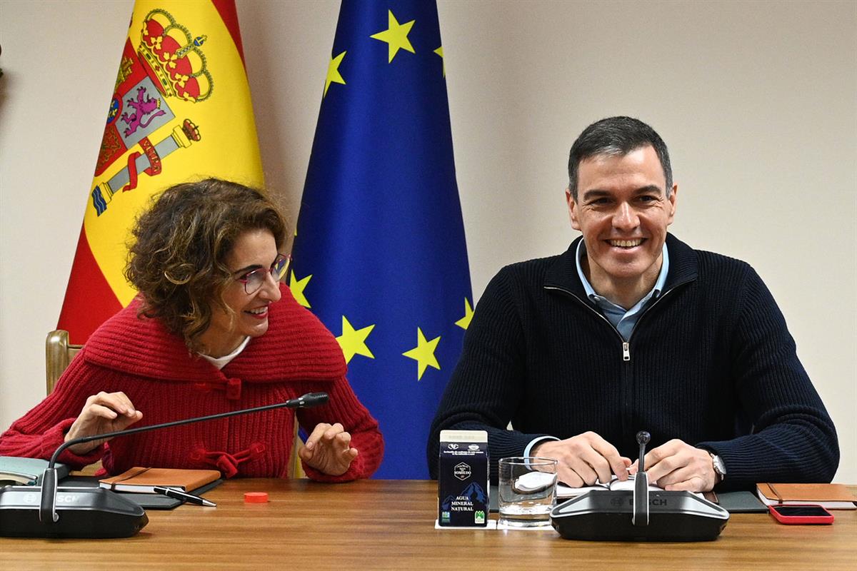 13/01/2024. El Gobierno se reúne en Quintos de Mora. El presidente, Pedro Sánchez, junto a la vicepresidenta primera y ministra de Hacienda,...