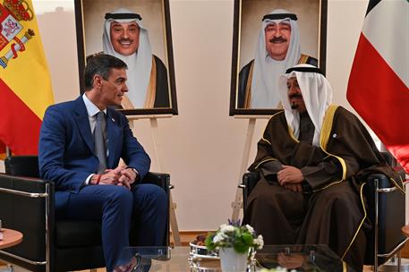 16/10/2024. Pedro S&#225;nchez attends the first EU-Gulf Cooperation Council Summit. Meeting between the President of the Government of Spain, Pe...