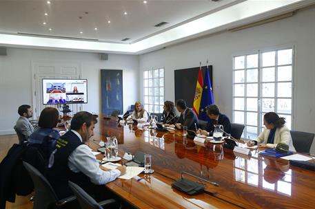 16/12/2024. Pedro Sánchez preside la reunión del Comité de crisis para el seguimiento de los efectos de la DANA. Reunión del Comité de crisi...