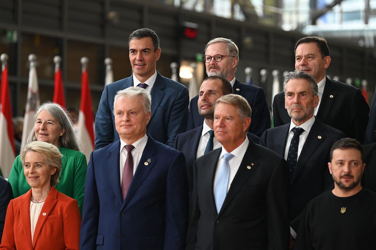 17/10/2024. Pedro Sánchez participa en la sesión de trabajo del Consejo Europeo. El presidente del Gobierno, Pedro Sánchez, junto a otros pa...