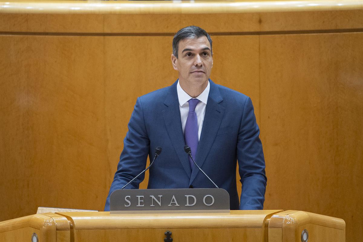 18/01/2024. Sánchez interviene en el pleno sobre la reforma del artículo 49 de la Constitución. El presidente del Gobierno, Pedro Sánchez, d...