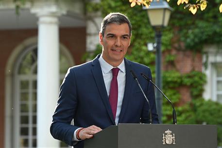 18/09/2024. Pedro S&#225;nchez preside la firma del nuevo acuerdo con los agentes sociales. El presidente del Gobierno , Pedro S&#225;nchez, intervien...