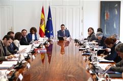 El presidente del Gobierno, Pedro Sánchez, durante la reunión del Consejo de Seguridad Nacional