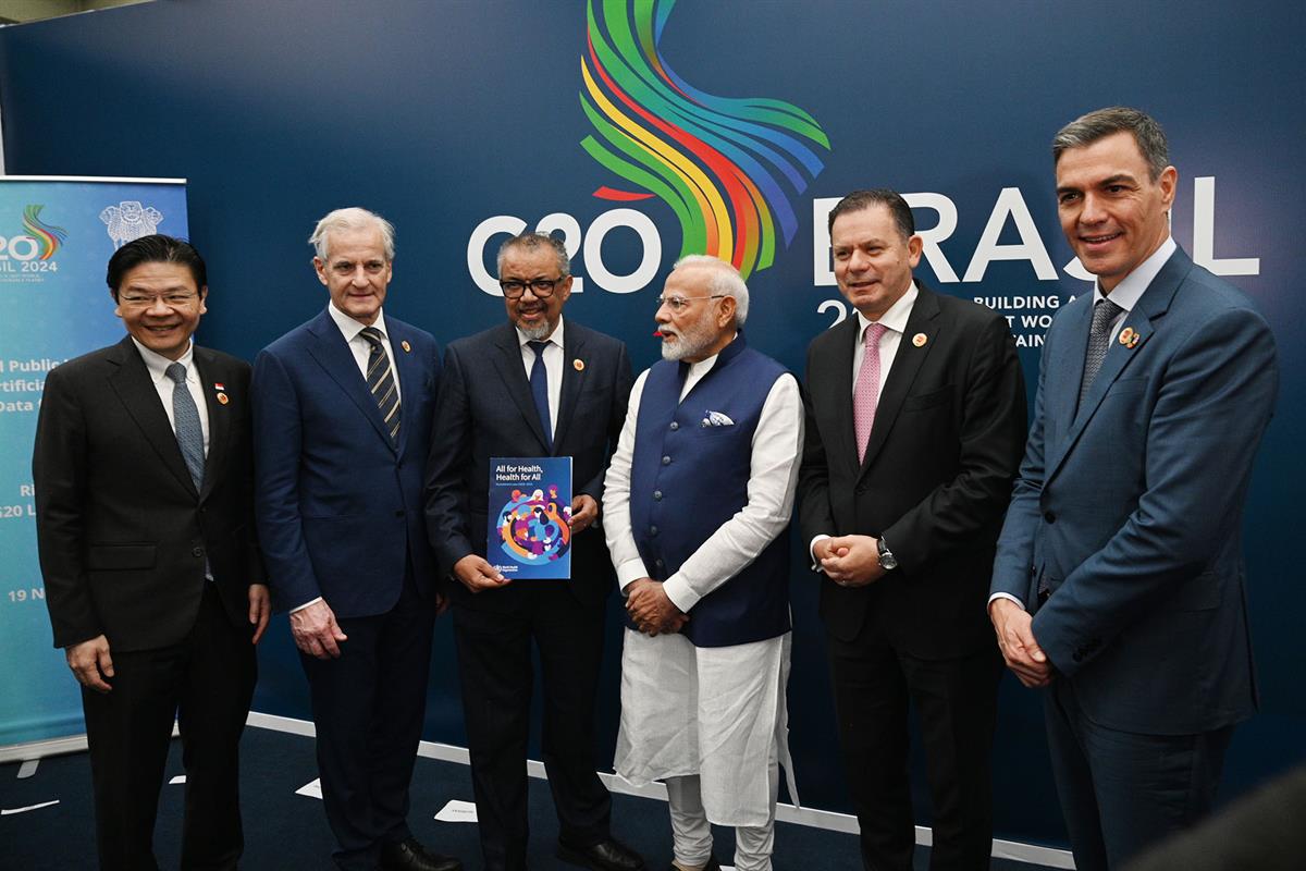 19/11/2024. El presidente del Gobierno asiste a la Cumbre del G20. El presidente del Gobierno, Pedro Sánchez, durante la asistencia a la Cum...