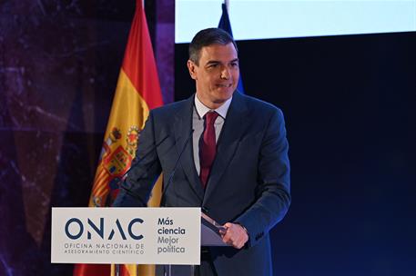 Pedro Sanchez en la presentación de la ONAC