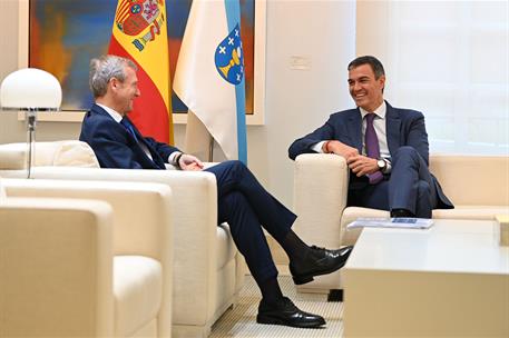 20/09/2024. Pedro S&#225;nchez se re&#250;ne con el presidente de la Xunta de Galicia, Alfonso Rueda. El presidente del Gobierno, Pedro S&#225;nchez, se re...