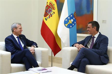 20/09/2024. Pedro Sánchez se reúne con el presidente de la Xunta de Galicia, Alfonso Rueda. El presidente del Gobierno, Pedro Sánchez, duran...