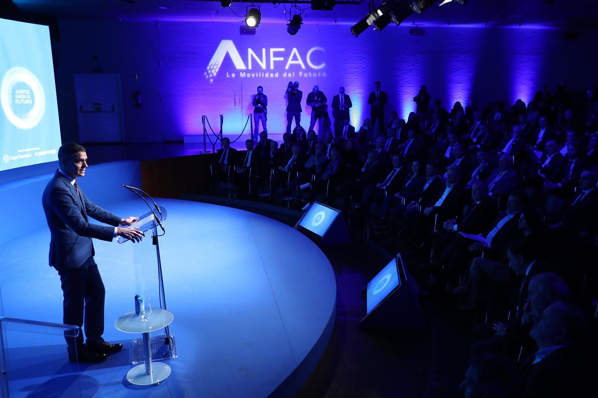 20/02/2024. Pedro Sánchez clausura la IV edición del Foro ANFAC. El presidente del Gobierno, Pedro Sánchez, durante su intervención en la cl...