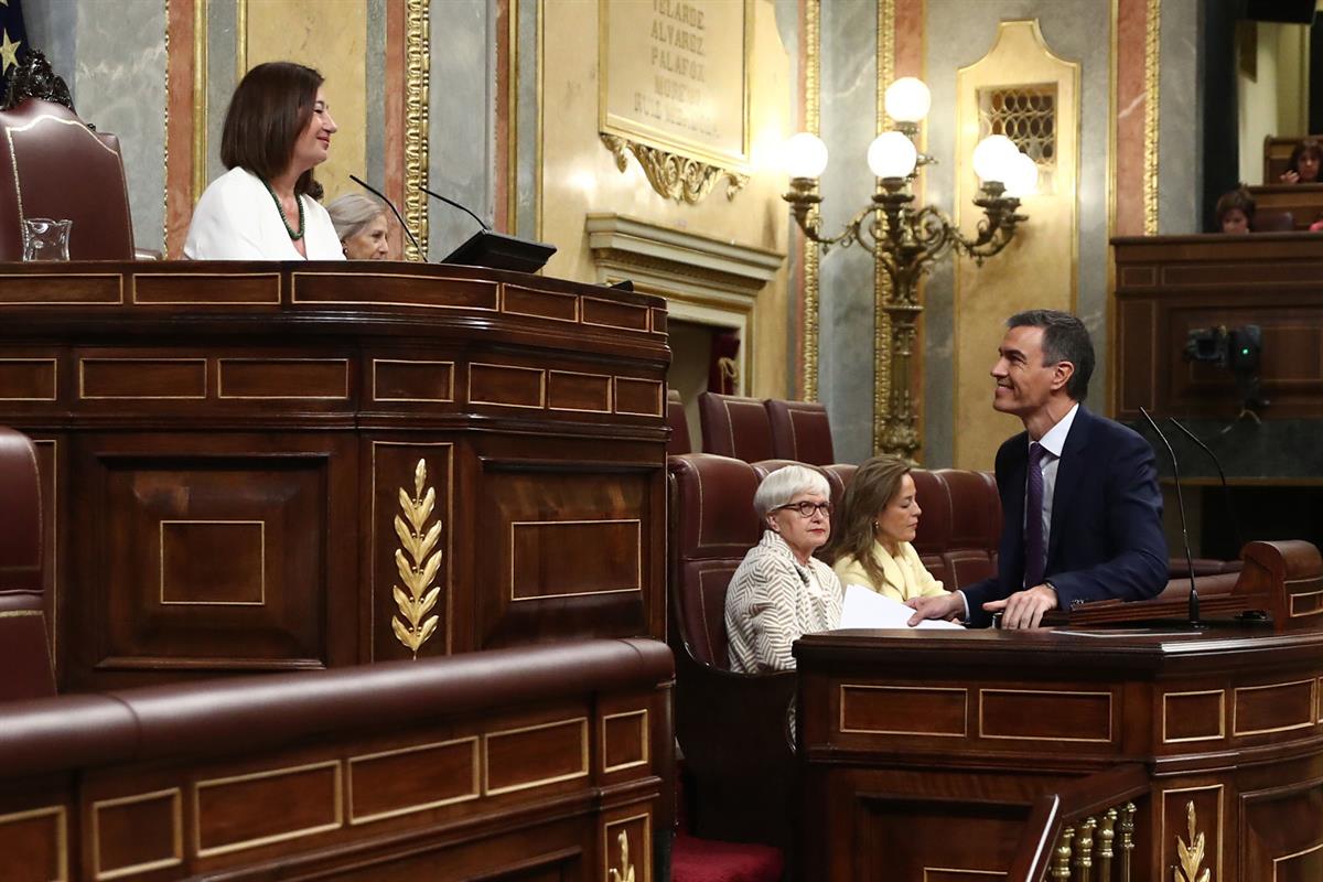 22/05/2024. Pedro Sánchez comparece en el Pleno del Congreso de los Diputados. El presidente del Gobierno, Pedro Sánchez, sube a la tribuna ...
