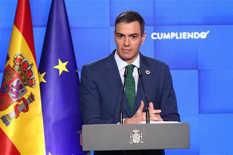 23/12/2024. Pedro S&#225;nchez hace balance del curso pol&#237;tico y explica los acuerdos del Consejo de Ministros. El presidente del Gobierno, Pedro...