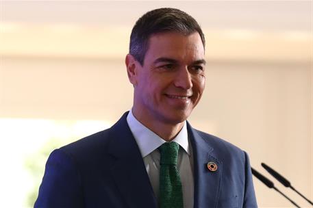 23/12/2024. Pedro Sánchez hace balance del curso político y explica los acuerdos del Consejo de Ministros. El presidente del Gobierno, Pedro...