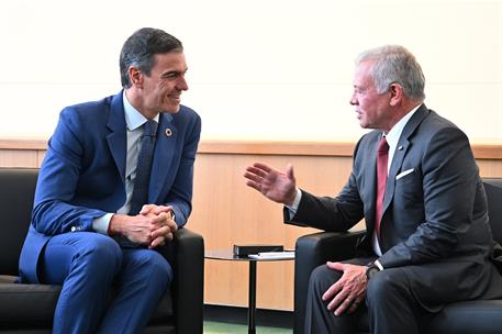 24/09/2024. Encuentro de Pedro Sánchez con el rey de Jordania. Encuentro de Pedro Sánchez con el rey de Jordania