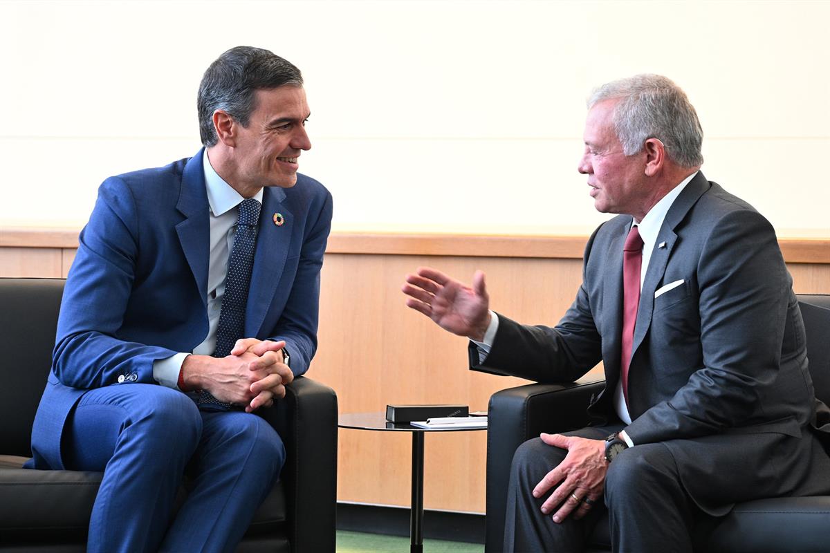 24/09/2024. Encuentro de Pedro Sánchez con el rey de Jordania. Encuentro de Pedro Sánchez con el rey de Jordania