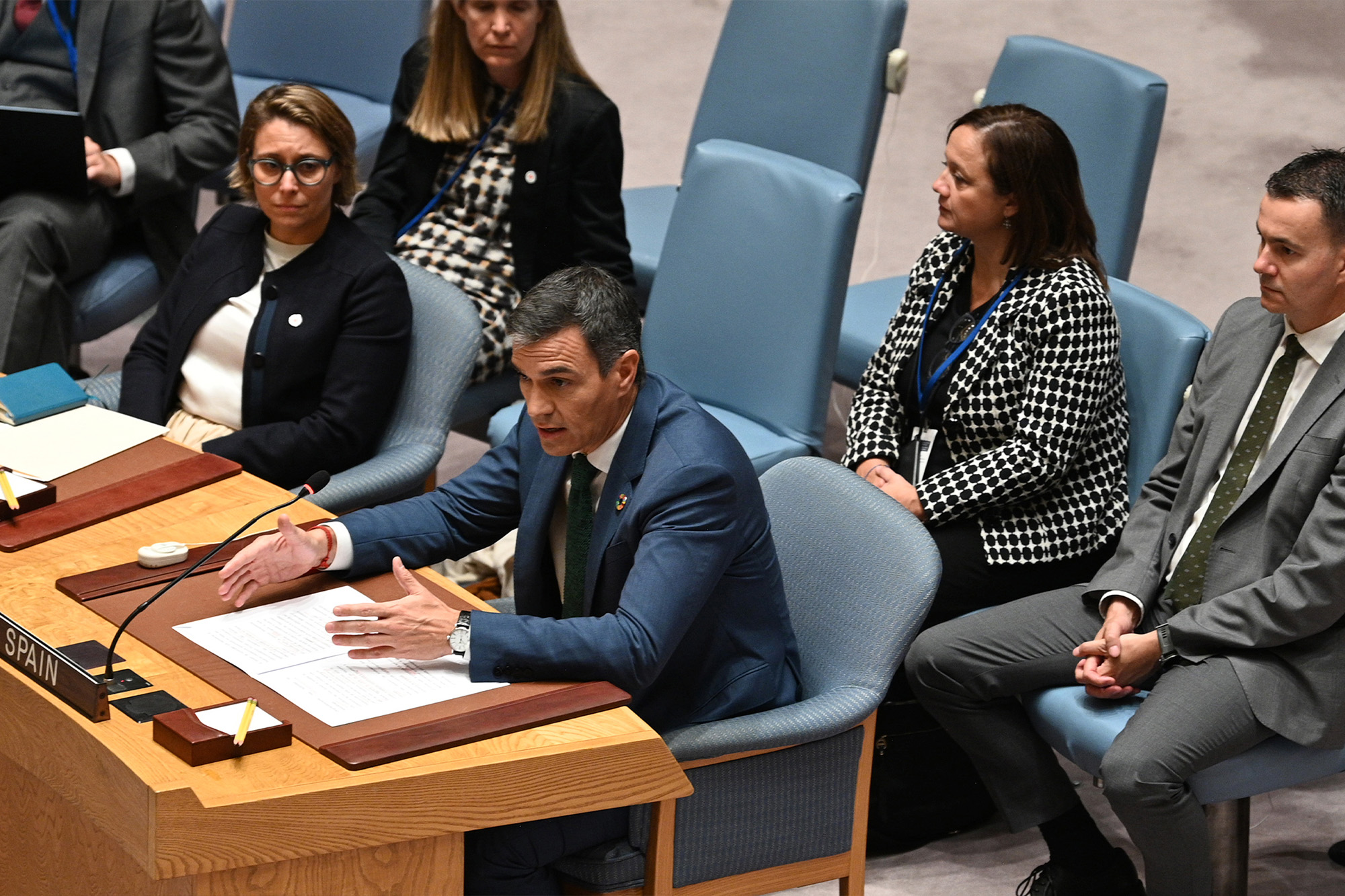 Pedro Sánchez interviene en el debate "Liderazgo para la paz" del Consejo de Seguridad de Naciones Unidas