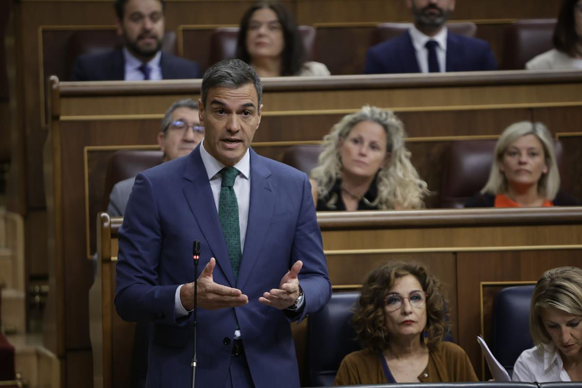 26/06/2024. Pedro Sánchez attends the control session in the Lower House of Parliament. Speech by the President of the Government of Spain, ...