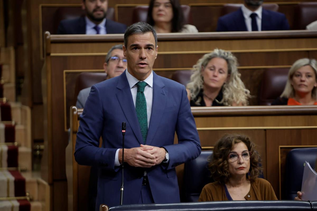 26/06/2024. Pedro Sánchez attends the control session in the Lower House of Parliament. The President of the Government of Spain, Pedro Sánc...