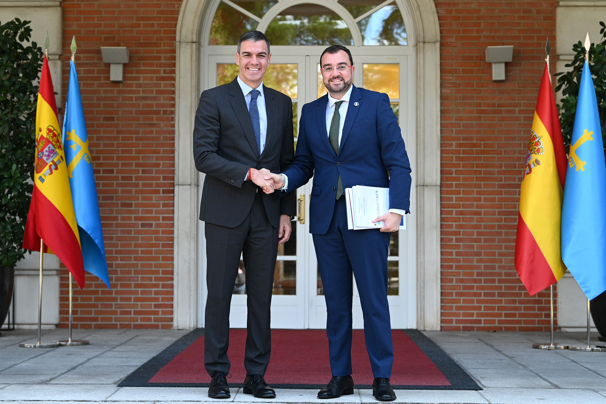 El presidente del Gobierno con el presidente de Asturias