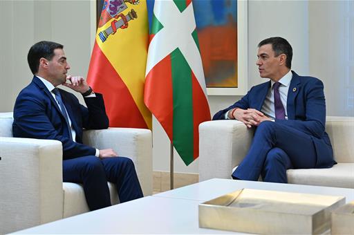 27/11/2024. The President of the Government of Spain receives the Basque Lehendakari. Meeting between the President of the Government of Spa...