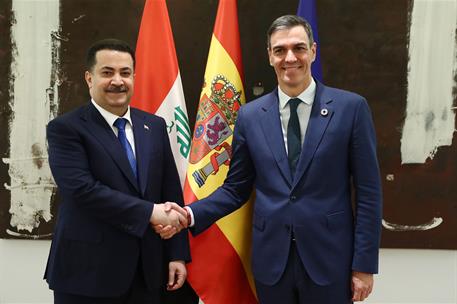 28/11/2024. Pedro Sánchez receives the Prime Minister of Iraq. The President of the Government of Spain, Pedro Sánchez, and the Prime Minist...