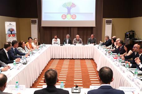 29/08/2024. Viaje del presidente del Gobierno a Senegal. El presidente del Gobierno, Pedro Sánchez, participa en el desayuno empresarial Esp...