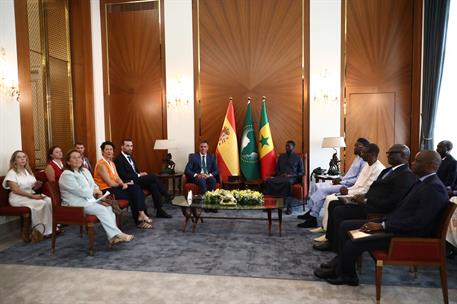 29/08/2024. Pedro Sanchez travels to Senegal (second day). The President of the Government of Spain, Pedro S&#225;nchez, and the President of the...