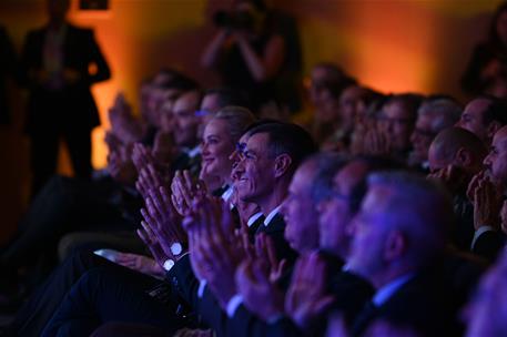 30/09/2024. Pedro Sánchez attends the Vanguardia 2024 Awards ceremony. The President of the Government, Pedro Sánchez, during his speech at ...