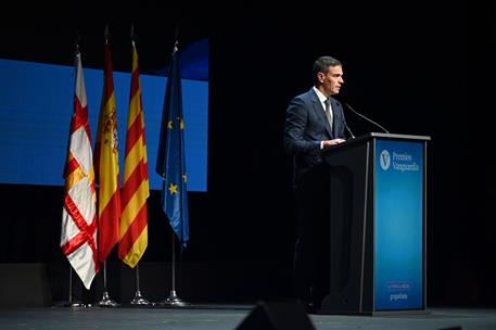 30/09/2024. Pedro Sánchez attends the Vanguardia 2024 Awards ceremony. The President of the Government, Pedro Sánchez, speaks at the closing...