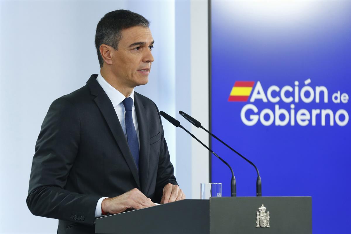 30/10/2024. Declaración institucional del presidente del Gobierno, Pedro Sánchez. Declaración institucional del presidente del Gobierno, Ped...