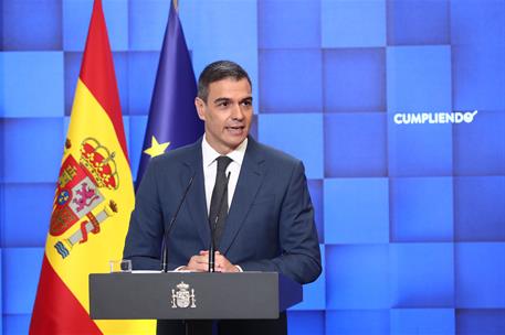 31/07/2024. El presidente del Gobierno, Pedro S&#225;nchez, ha presentado hoy una nueva edici&#243;n de &#39;Cumpliendo&#39;. Pedro S&#225;nchez comparece ante los...