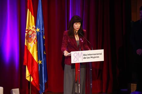 7/03/2025. Pedro Sánchez clausura el acto institucional con motivo del Día Internacional de las Mujeres. La ministra de Igualdad, Ana Redond...