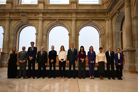 7/03/2025. Pedro Sánchez clausura el acto institucional con motivo del Día Internacional de las Mujeres. El presidente del Gobierno, Pedro S...