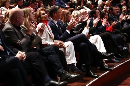 8/01/2025. Pedro S&#225;nchez preside el acto &quot;Espa&#241;a en Libertad&quot;. El presidente del Gobierno, Pedro S&#225;nchez, y varios miembros del Ejecutivo, d...