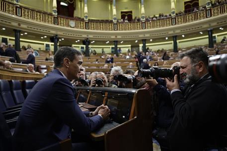 12/02/2025. Pedro Sánchez interviene en la sesión de control al Gobierno. El presidente del Gobierno, Pedro Sánchez, al dar comienzo la sesi...