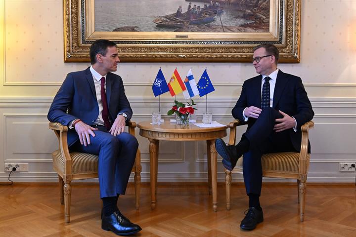 12/03/2025. Pedro Sánchez meets with the Prime Minister of Finland. The President of the Government of Spain, Pedro Sánchez, holds a meeting...