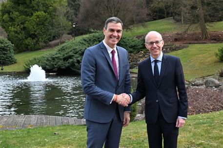 12/03/2025. El presidente del Gobierno viaja a Luxemburgo. El presidente del Gobierno, Pedro S&#225;nchez, y el el primer ministro de Luxemburgo,...