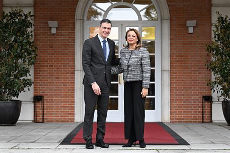 13/03/2025. Pedro S&#225;nchez se re&#250;ne con los l&#237;deres de los grupos parlamentarios. El presidente del Gobierno, Pedro S&#225;nchez, y la portavoz de...