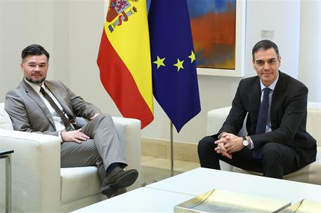 13/03/2025. Pedro S&#225;nchez se re&#250;ne con los l&#237;deres de los grupos parlamentarios. El presidente del Gobierno, Pedro S&#225;nchez, y el portavoz de...