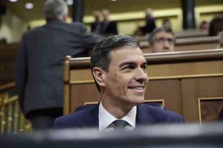 19/02/2025. Pedro Sánchez interviene en la sesión de control al Gobierno. El presidente del Gobierno, Pedro Sánchez, durante la sesión de co...