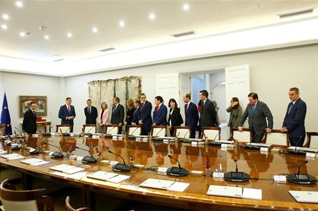 19/03/2025. El presidente del Gobierno se reúne con el American Business Council. El presidente del Gobierno, Pedro Sánchez, recibe a los mi...