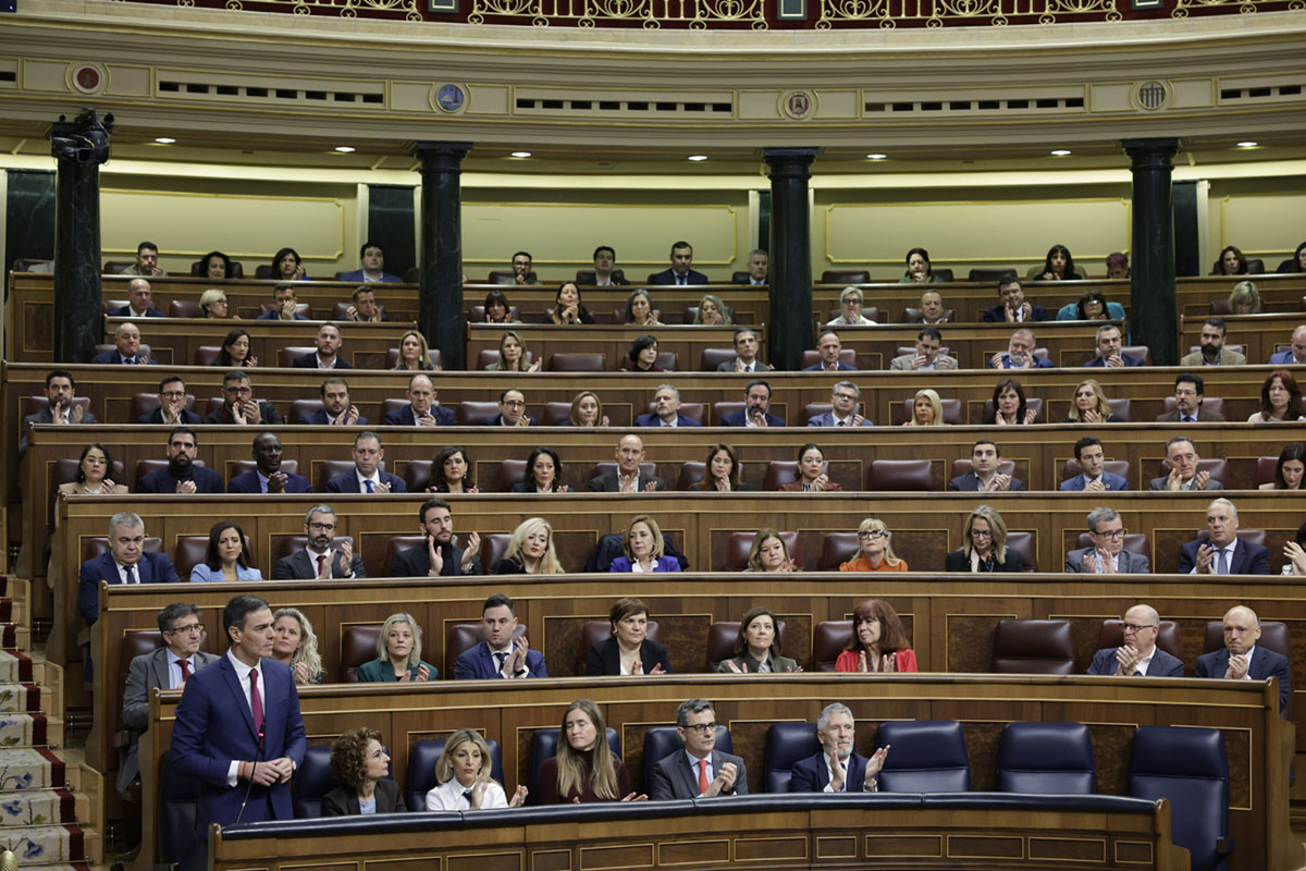 El presidente del Gobierno durante la sesión de control