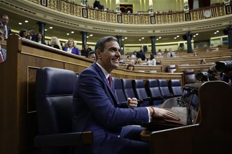 19/03/2025. Pedro Sánchez interviene en la sesión de control al Gobierno. El presidente del Gobierno, Pedro Sánchez, a su llegada al hemiciclo.