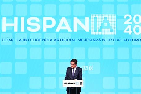 20/01/2025. Pedro S&#225;nchez clausura el acto &#39;HispanIA 2040: c&#243;mo la inteligencia artificial mejorar&#225; nuestro futuro&#39;. El ministro para la Tra...