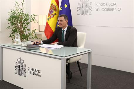 26/02/2025. Pedro Sánchez se reúne por videoconferencia con los presidentes de Brasil, Chile, Colombia y Uruguay. El presidente del Gobierno...