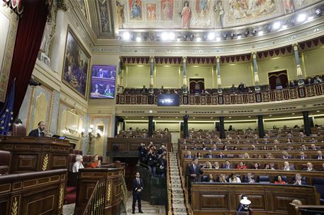 26/02/2025. Pedro S&#225;nchez interviene en la sesi&#243;n de control al Gobierno. El presidente del Gobierno, Pedro S&#225;nchez, responde a las pregunta...