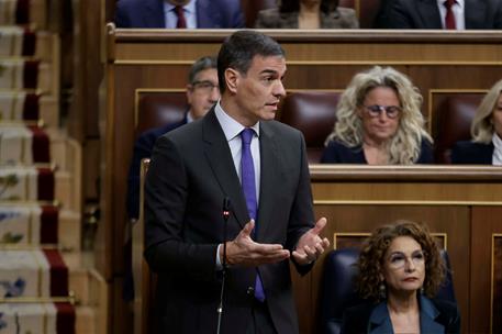 26/02/2025. Pedro Sánchez interviene en la sesión de control al Gobierno. El presidente del Gobierno, Pedro Sánchez, interviene en la sesión...