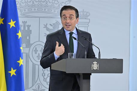 13/03/2025. Pedro Sánchez se reúne con los líderes de los grupos parlamentarios. El ministro de Asuntos Exteriores, Unión Europea y Cooperac...