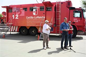 El presidente del Gobierno realiza una declaración al término de su visita al Puesto de Mando Avanzado de Tamajón (Guadalajara)