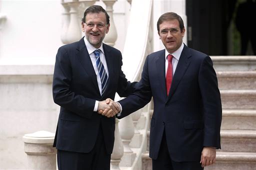 28/06/2014. Rajoy junto al presidente portugués Pedro Passos Coelho