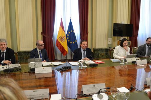 El ministro de Agricultura, Pesca y Alimentación, Luis Planas, durante la reunión que ha mantenido con las organizaciones